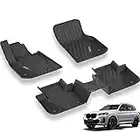 3W Floor Mats Compatible for BMW X3 New 2018-2023, TPE All Weather Custom Fit Floor Liner for BMW X3 30iX3 M40iX3 30eX3M, First and Second Row Full Set Car Mats Black