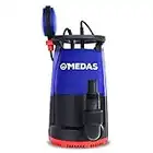 MEDAS Electric 3 in 1 Submersible Pump 1/2HP 400W 2905GPH Sump Pumps w/Float Switch and Long 20ft Cable Dirty/Clean Water Pump for Ponds, Pools and Drain