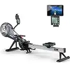JOROTO Rowing Machine - Air & Magnetic Resistance Rowing Machines for Home Use, Commercial Grade Foldable Rower Machine with Bluetooth & Smart Backlit Monitor