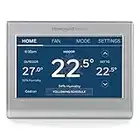 Honeywell Home RTH9585WF Wi-Fi Smart Colour Thermostat, 7-Day Programmable, Touchscreen, Energy Star, Alexa Ready, C-Wire Required, Not Compatible with Line Volt Heating, Silver