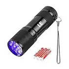 Lighting EVER Lepro LE UV Torch, 9 LED 395nm Ultraviolet Flashlight, Blacklight Detector for Pet Urine, Stain, Bed Bugs and More, 3 AAA Batteries Included