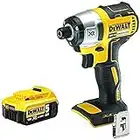 Dewalt DCF887 - Destornillador de impacto sin escobillas XR de 18 V, 3 velocidades + 1 batería DCB184 5ah