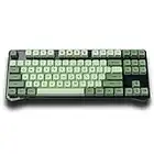 Shipida Matcha Green Custom XDA PBT Keycaps - Anime 60 Percent GMK Cute Cherry MX for Gk61 rk61 gk64 60% 65% 75% Doubleshot Keycaps, Keycaps English with Keycap Puller