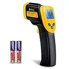 Etekcity Lasergrip 1080 Laser Thermometer Digital Infrared Thermometer Temperature Gun for Kitchen Cooking BBQ Grill and Bath Water, -58℉~1130℉ (-50℃～610℃), Yellow and Black