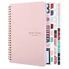 To Do List Notebook, A5 Weekly Planner Undated, Planning Pad Checklist Productivity Organizer 52 Pages for Students, Work, Fitness(Pink)