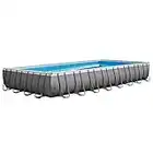 Intex 32ft X 16ft X 52in Ultra Frame Rectangular Pool Set with Sand Filter Pump, Ladder, Ground Cloth and Pool Cover