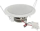 Altoparlante da incasso per soffitto a parete, rotondo, 135 mm, 60 Watt, profondità di montaggio: 53 mm, altoparlante per HiFi, home cinema, cucina, soggiorno, bianco