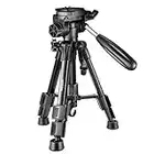 Neewer Mini Travel Tabletop Camera Tripod 24 inches/62 centimeters, Portable Aluminum with 3-Way Swivel Pan Head for DSLR Camera,Smartphones,DV Video up to 6.6 pounds/3 Kilograms (T210)