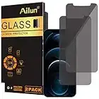 Ailun Privacy Screen Protector for iPhone 12 Pro Max 2020 [6.7 Inch] 2Pack Anti Spy Private Case Friendly Tempered Glass [Black][2 Pack]