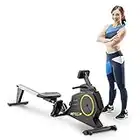 Circuit Fitness Deluxe Foldable Magnetic Rowing Machine with 8 Resistance Settings and LCD Monitor