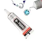 SAPBOND B7000 Jewelry Rhinestones Glue Crystal Clear Adhesive for Crafts (25 ml/ 0.9oz), Multi-Function Waterproof Super Glues for Jewelry Making Gem Nail Art Fabric Phone Screen Repair Stone Wood