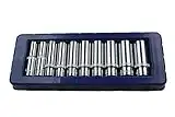 US PRO 3237 10pc 3/8'' DR Deep Sockets Set 10-19mm, Blue