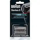 Braun Series 5 Shavers Replacement Foil and Trimmer Head Cassette with Ultra-Active-Lift Middle Trimmer and Crosshair Designed Foil, Silver Finish