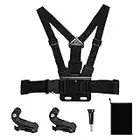 LONDON FAB Waterproof Chest Mount, Harness, Strap Compatible with All Gopro and Most Action Camera, Chest Strap + J-Hook, Thumbscrew & Storage Bag