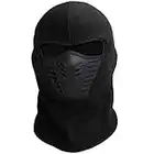 TRIXES Balaclava pour Homme - Masque Airsoft - Ecran Visage - Accessoires Vélo - Masque Visage - Chauffe-Cou - Masque Ski Balaclava - Masque Ninja - Taille Unique - Couleur Noir