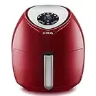 Ultrean 6 Quart Air Fryer, Large Family Size Electric Hot Air Fryers XL Oven Oilless Cooker with 7 Presets, LCD Digital Touch Screen and Nonstick Detachable Basket,UL Certified,1700W (Red)
