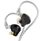 KZ ZS10 Pro X dans Le Moniteur d'oreille, amélioré 4BA 1DD KZ Casque Multiples IEM avec Un câble à 2 éproix de 0,75 mm en Argent détachable pour l'audiophile (Sombre, Pas de Micro)