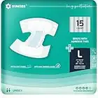 SUNKISS TrustPlus Adult Diapers with Maximum Absorbency, Disposable Incontinence Briefs with Tabs for Men and Women, Maximum Overnight Absorbency, Leak Protection, Large, 15 Count