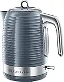 Russell Hobbs 24363 Inspire Electric Kettle, 1.7 Litre Cordless Hot Water Dispenser with 1 Cup 45 Second Fast Boil, Grey, 3000 W