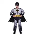 Amscan 9906058 - Kids Officially Licensed Warner Bros. Classic Batman Fancy Dress Costume Age: 4-6 Yrs, Black and Grey