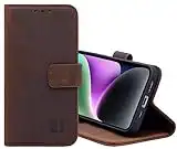 Burkley para Funda iPhone 11 con Soporte Tarjetas y Soporte de pie - Funda de Cuero Vintage iPhone 11 para Hombres y Mujeres - Funda Protectora para teléfono con protección RFID/NFC - marrón