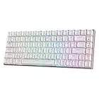 RK Royal KLUDGE RK84 Pro 80% RVB 3 Modes BT5.0/2.4G/Clavier Mécanique Filaire Hot Swap, Clavier de Jeu Bluetooth sans Fil 84 Touches, Cadre en Aluminium, Interrupteur Clicky Bleu