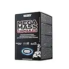 WEIDER Mega Mass Caps Muskelaufbau Kapseln hochdosiert mit HMB, Leucin, KSM-66 Ashwagandha, Epicatechin, VitaCherry & Zink für Testosteron, Proteinsynthese & Muskelfunktion, Bodybuilding, 120 Kapseln