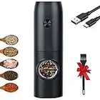 Dallfoll Electric Salt and Pepper Grinder, Rechargeable Salt and Pepper Mills with LED Light, Adjustable Grind Coarseness