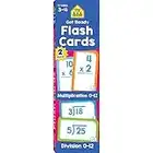 SCHOOL ZONE - Get Ready Flash Cards Multiplication & Division 2-Pack Grades 3-4, Ages 8-9, Multiplication, Division, and Elementary Math