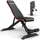 PASYOU Workout Bench Adjustable Weight Bench Press (9x4x3 Positions) | Strength Training Benches | Flat Incline Decline Bench Foldable | Sit Up Exercise Equipment for Home Gym