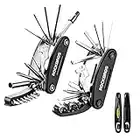 ROCKBROS Bike Repair Kits 16 in 1 Multi-Function Bike Tool Kits Portable Foldable Bike Multitool Cycling Tool Kit Bike Tool Allen Wrench Tire Levers