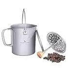 Boundless Voyage Camping titanio taza de café al aire libre prensa francesa olla campamento cocina olla viaje taza capacidad 750ml máximo Ti1581A