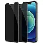 YMHML [2 Pack] Privacy Screen Protector for iPhone 12 / iPhone 12 Pro (6.1 Inch)，Anti-Spy Tempered Glass Bubble Free Case Friendly Scratch Proof