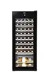 Haier Wine Bank 50 Series 3 WS50GA - Vinoteca de 50 botellas,Estantes de madera, Filtro Anti-UV, Filtro de carbón, Display Digital, Iluminación LED, Silenciosa 39 dbA, Antivibraciones, Clase G