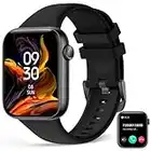 HOETEK Smart Watch with Call Function, 1.85" Full Touch Bluetooth Call Smartwatch for Men Women, Fitness Tracker with Heart Rate Monitor, Sleep Monitor, IP67 Waterproof Compatible with iOS Android