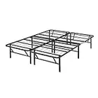 Amazon Basics Foldable Metal Platform Bed Frame for Under-Bed Storage - Tools-free Assembly, No Box Spring Needed - Queen