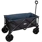 AKTIVE 62620 Carrello Trasporto Pieghevole 91 x 49 x 99 cm, Spiaggia, Campeggio, Giardino, Ruote Grandi Fuoristrada Larghezza Speciale, Manico Regolabile Passeggino Ombrelloni e Sedie