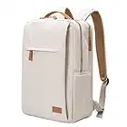 NOBLEMAN Zaino da uomo, per laptop, lavoro, tempo libero, da viaggio, impermeabile, per studenti, da donna, da città, con porta USB, beige., 16.5 * 11.8 * 7inch, Zaino Casual (Beige)