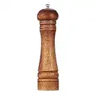 Gulex® Wood Pepper Grinder Pepper Mill,Adjustable Coarseness 8 Inch Wooden Peppermill, Ceramic Grinding Mechanism Salt Mill Refillable (1 Pack)