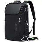 BANGE Business Smart Backpack Waterproof fit 15.6 Inch Laptop Backpack with USB Charging Port,Commuter Travel Durable Backpack (Black)