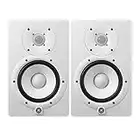 Yamaha HS7W 6.5-Inch Powered Studio Monitor (White, 2-Pack) Bundle (2 Items)