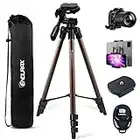 Endurax Camera Tripod Compatible with Canon Nikon DSLR, 60 Inch Lightweight Camera Tripod Stand with Universal Phone Holder and Carry Bag