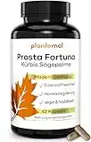 PROBIERGRÖSSE: 42 Prosta Fortuna Kapseln als 9fach Komplex mit Kürbiskern-Extrakt Sägepalmen-Extrakt Beta Sitosterol & Piperin - keine chemischen Prosta Kapseln hochdosiert & vegan von plantomol®