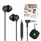 Sleep Earbuds, 2 Pairs Hearprotek Soft Comfortable in-Ear Earphones with mic-Low Profile Noise Reduction Headphones for Sleeping on Side, snoring, Yoga, Travel, Mediation & Relaxation