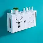 Estante de enrutador wifi,enrutador wifi Estante fácil de limpiar,fácil de instalar,caja de decoración creativa para colgar en la pared,caja de almacenamiento de cables,para el hogar,la oficina,blanco