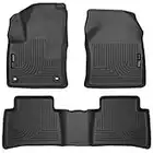 Husky Liners 98991 Black Fits 2016-20 Toyota Prius, 2017-20 Toyota Prius Prime Weatherbeater Front & 2nd Seat Floor Mats