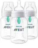 Philips Avent Anti-colic Baby Bottle with AirFree Vent, 9oz, 3 pack, SCY703/03