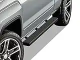 APS iBoard Running Boards 5 inches Matte Black Compatible with Chevy Silverado GMC Sierra 2007-2018 Double Extended Cab & 2500 3500 2019 (Exclude 07 Classic) (Nerf Bars Side Steps Side Bars)