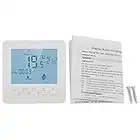 Programmable Thermostat, Large Digital LCD Display Smart Temperature Controllers 5A for Home