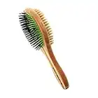 Brosse double face en bambou pour toilettage de chien